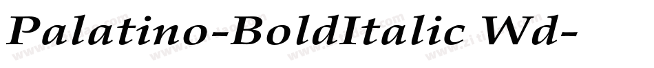 Palatino-BoldItalic Wd字体转换